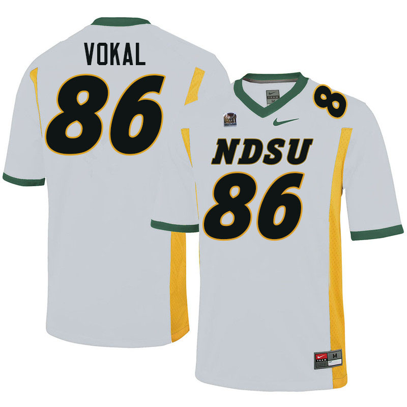 North Dakota State Bison #86 Dylan Vokal College Football Jerseys Stitched-White